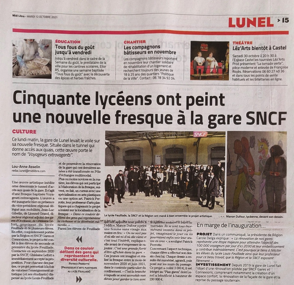 Midi Libre 12 octobre 2021