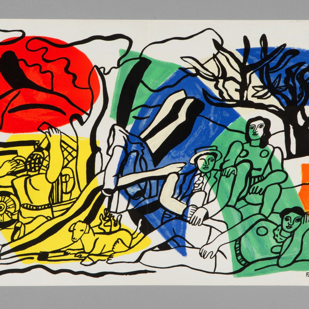 Fernand Léger (1881-1955). Partie de campagne, lithographie 1960