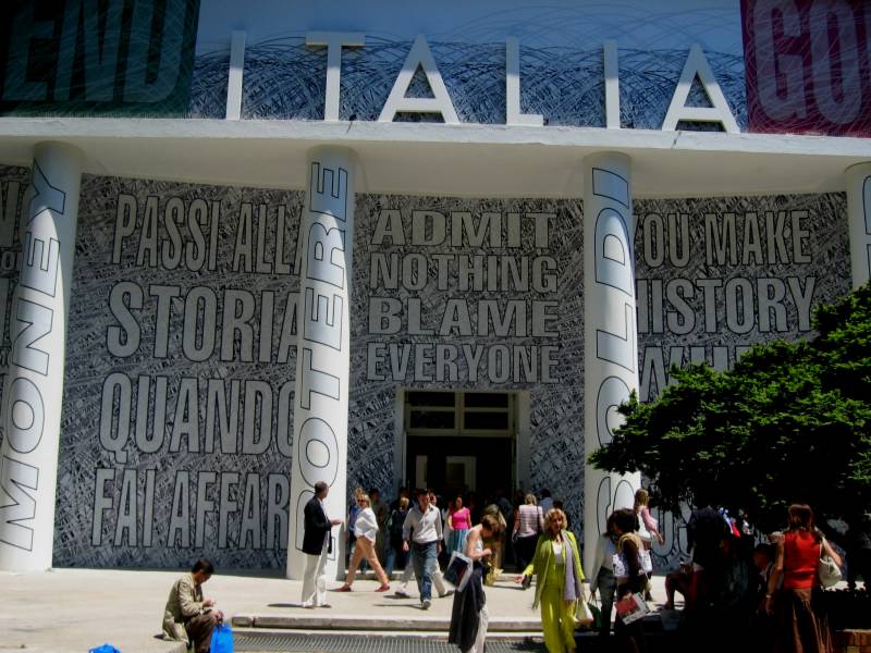 Barbara Kruger, Untitled (Facade), Venice Biennale, 2005